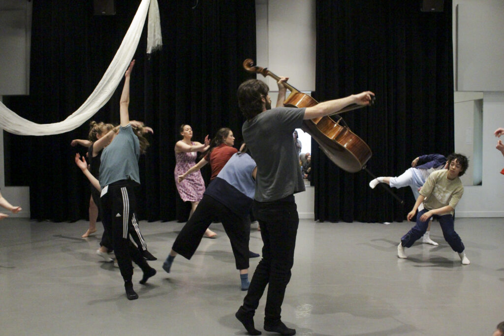 Participants improvising in the the 2023 Masterclass led by Makiko Ito and her ensemble